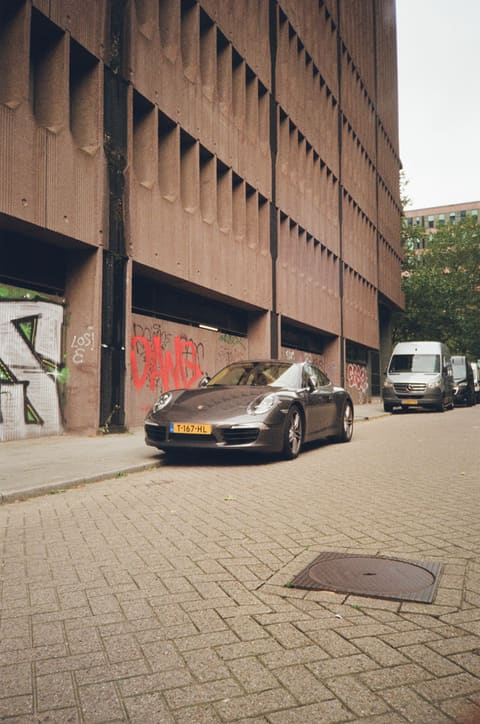 Car photographed from a low angle